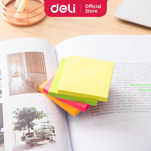 [EZO.7002901] Deli EA03003 Memo - Sticky Notes 76×76mm 3''×3'' 4×100sheets