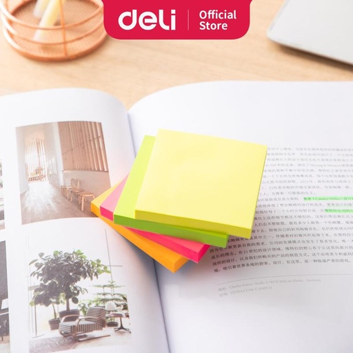 [EZO.7002901] Deli EA03003 Memo - Sticky Notes 76×76mm 3''×3'' 4×100sheets