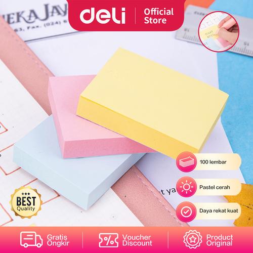 [EZO.7002902] Deli EA01103 Memo tempel - Sticky Notes 38×51mm 1.5''×2'' 100 Sheet