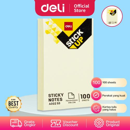 [EZO.7001417] Deli EA00253 Memo tempel - Sticky Notes 76×51mm 3''×2'' 100 sheet