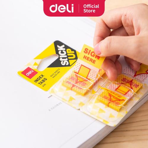 [EZO.7002905] Deli EA10101 Memo Indeks - Signature Index Tabs 44×25mm 2×50sheets