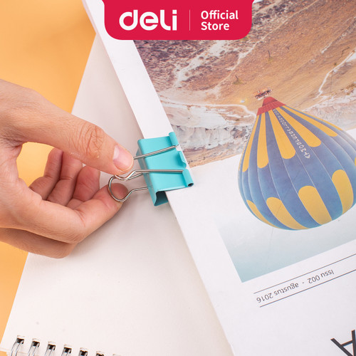 [EZO.7001448] Deli E8554A Office Consumable/Binder Klip-Color Binder Clips 25mm