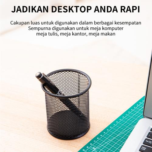 [EZO.7002911] Deli E9172 Pen Holder/Tempat Pulpen-Mesh Pen Holder 91×98mm