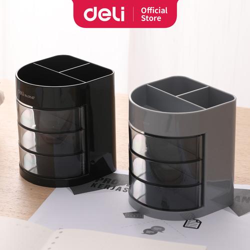 [EZO.7001437] Deli E9147 Tempat Alat Tulis-PS Desk Organizer 6 Comp.