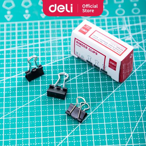 [EZO.7001452] Deli E38566 Office Consumable/Binder Klip-Binder Clips 15mm