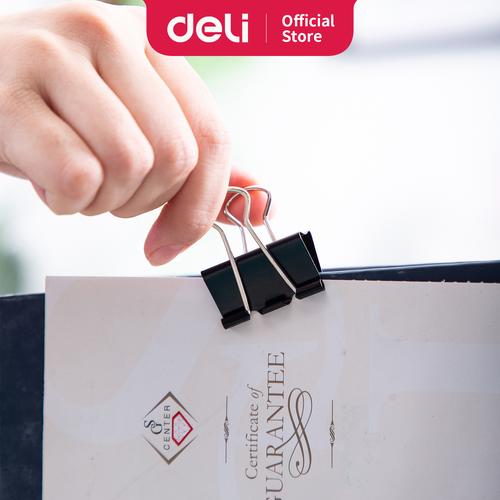 [EZO.7001455] Deli E38563 Office Consumable/Binder Klip-Binder Clips 32mm