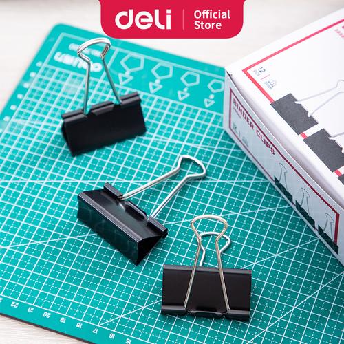 [EZO.7001457] Deli E38561 Office Consumable/Binder Klip-Binder Clips 51mm