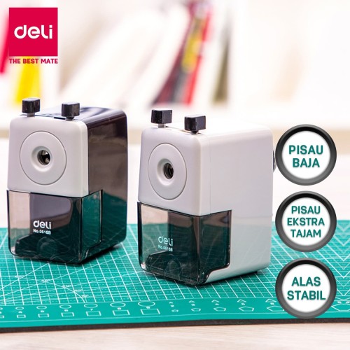 [EZO.7001459] Deli E0616B Rautan Meja-Rotary Pencil Sharpener