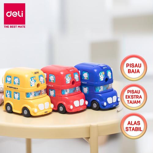 [EZO.7001461] Deli E0674 Rautan Meja-Bus Rotary Pencil Sharp