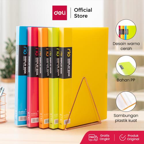 [EZO.7001509] Deli EB01102 Display Book/Clear Holder-Rio FC 20P 5C
