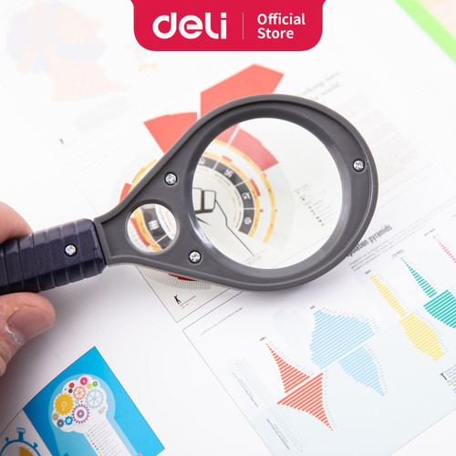 [EZO.7001510] Deli E9092 Magnifier/Kaca Pembesar-3X, 6X