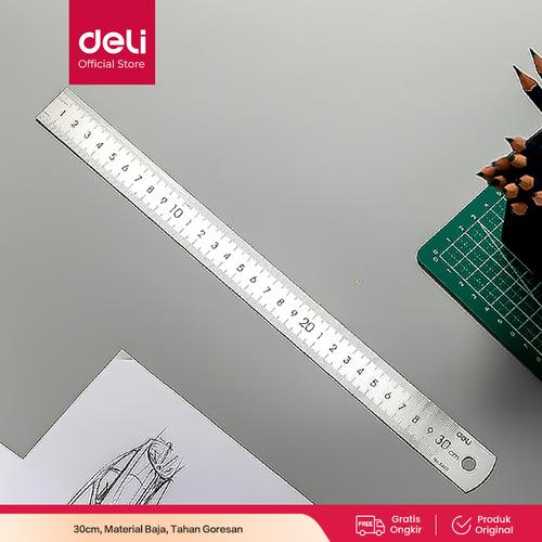 [EZO.7002952] Deli 8463 Drafting/Penggaris-Steel 30cm