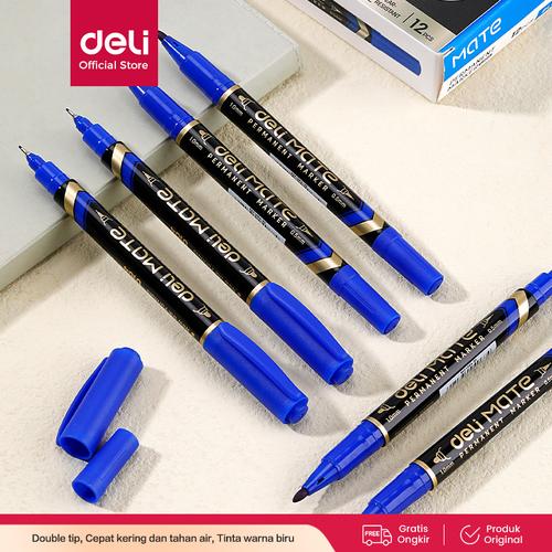 [EZO.7001468] Deli EU10430 Permanent Marker/Spidol Permanen- Biru