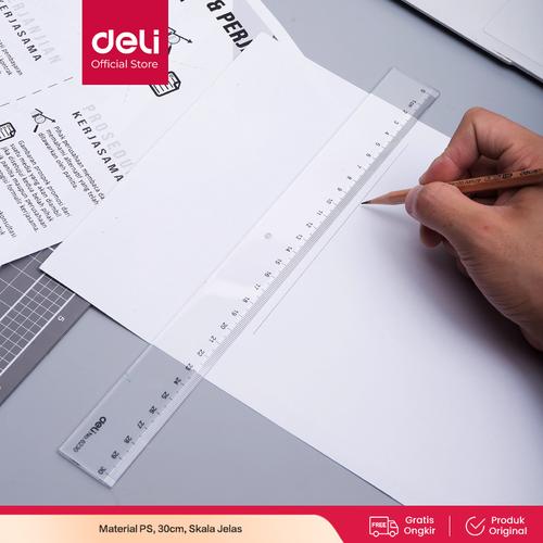 [EZO.7001517] Deli E6230 Drafting/Penggaris-PS 30cm