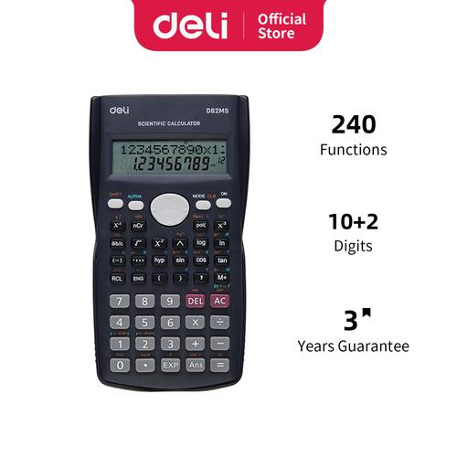 [EZO.7001542] Deli ED82MS Scientific Calculator 240F 10 2 Digits