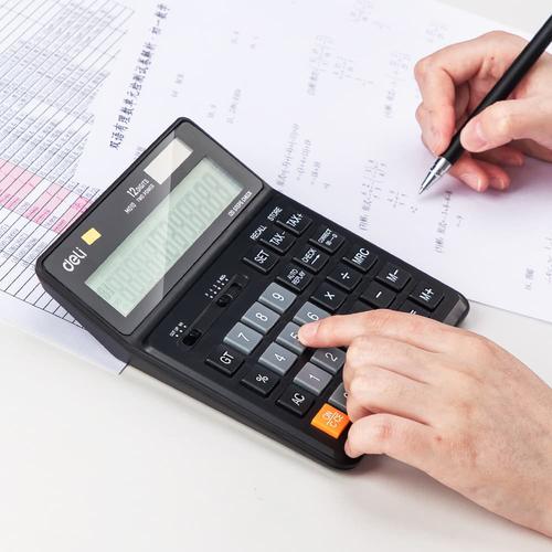 [EZO.7001544] Deli EM01020 Calculator/Kalkulator-12-digit Black