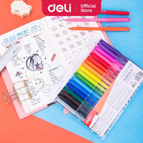 [EZO.7001546] Deli EC10013 School Felt Pen/Spidol Warna-Felt Pen Washable 1.0mm 18C