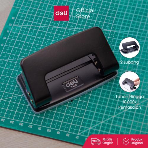 [EZO.7001501] Deli ET40020 2 Pembolong kertas-Metal Punch 8sheets