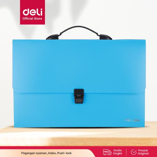 [EZO.7001505] Deli EB40402 Expanding File-Rio Buckled w/handle FC 13P 3C