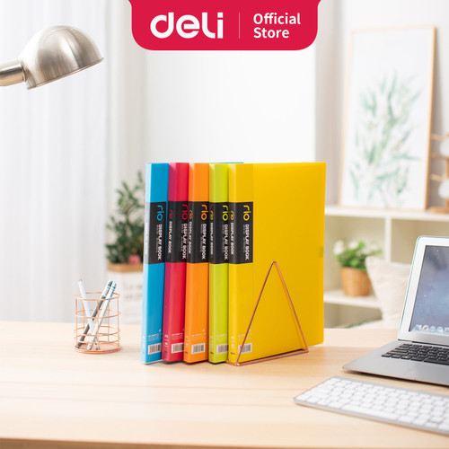 [EZO.7001508] Deli EB01202 Display Book/Clear Holder-Rio FC 30P 5C