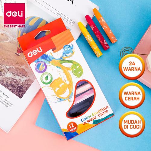 [EZO.7001576] Oil Pastel Smooth Rich Blending 12C [EC20100] - Crayon warna anak