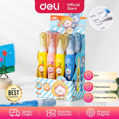 [EZO.7003003] DELI Bumpees Correction Pen Steel Tip 8ml 3C [EH10100]