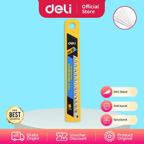 [EZO.7003005] DELI Cutting Blade [W40651] - Isi ulang cutter / isi cutter anti karat