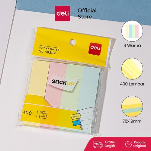 [EZO.7000634] Deli Index Tab Penanda Pembatas Halaman Warna Pastel 100 Lembar 66307