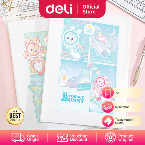[EZO.7001983] Deli Display Book / Map File Dokumen Clear Holder A4 60 Lembar 72804