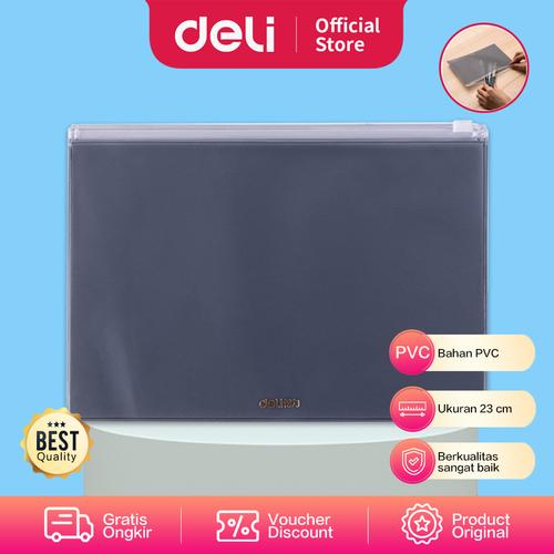[EZO.7001985] Deli Zip Bag Zipper Lock Travel Pouch Tas Kosmetik A5 Serbaguna 63453