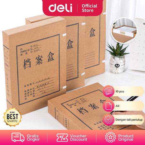 [EZO.7001995] Deli Box File / Kardus File A4 Isi 10 Tebal 50mm 5925
