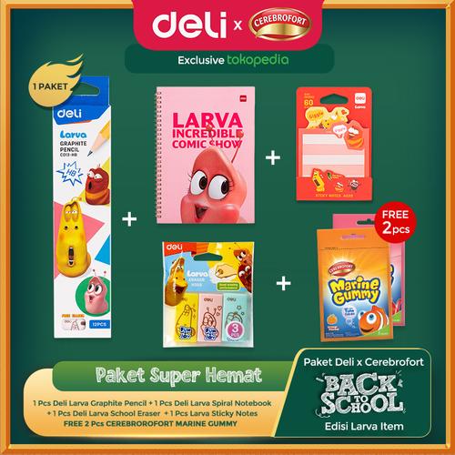 [EZO.7002041] Paket Back To School Edisi Larva Item FREE Cerebrofort Marine Gummy