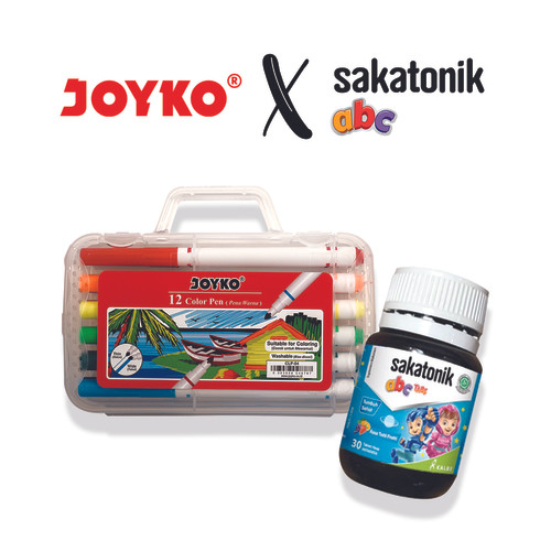 Joyko Color Pen Spidol Warna CLP-04 & Sakatonik ABC Antariksa