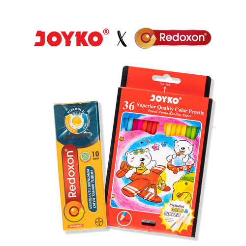 Joyko Color Pencil CP-36PB & Redoxon Vitamin C 10 Tablet