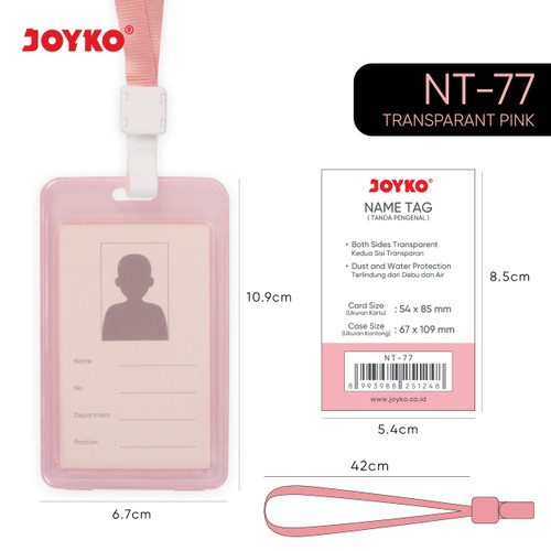 Name Tag Tanda Pengenal Gantungan Kartu Nama Joyko NT-75~77