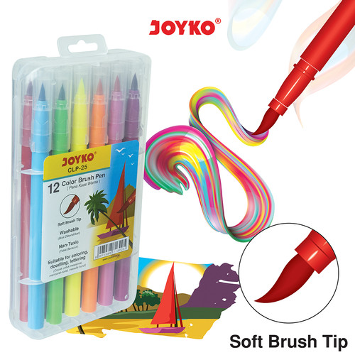 Color Brush Pen Pena Kuas Warna Joyko CLP Soft Brush Tip