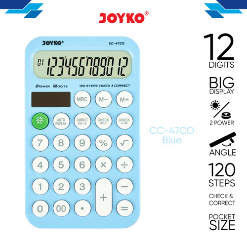 Calculator Kalkulator Joyko CC-47CO 12 Digits Check Correct