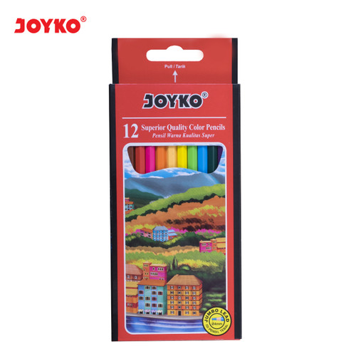 Joyko Pensil Warna Isi Tebal Jumbo Lead Color Pencils Hexagonal Grip
