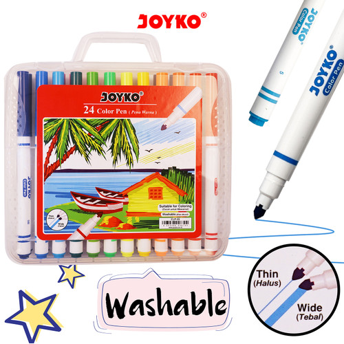 Color Pen Pulpen Pena Warna Joyko CLP-05 24 Warna Colors