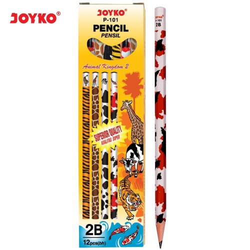 Pencil / Pensil Joyko P-101 / 2B / Animal Kingdom 2 / 1 BOX 12 PCS