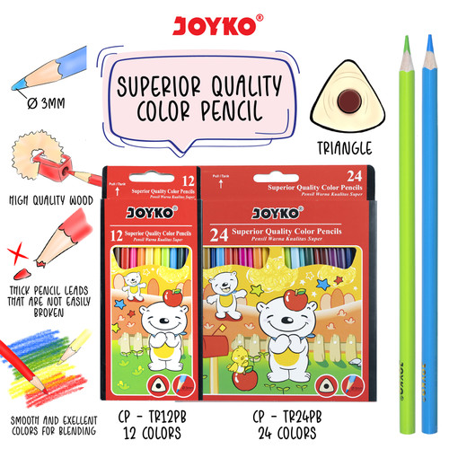 Joyko Pensil Warna Color Pencils Triangular Grip