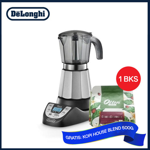[EZO.1300124] DeLonghi EMKP63.B Alicia Plus Moka Pot Coffee Maker - Mesin Kopi