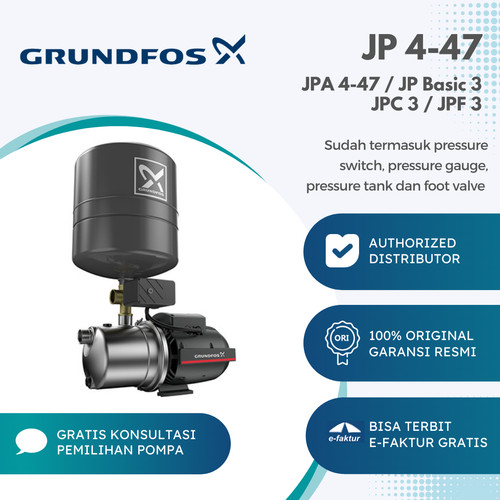 [EZM.2000109] Semi Jet Pump Stainless Grundfos JP 4-47 PT-V