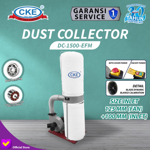 [EZM.0100147] Dust Collector Single Bag 2 HP 1.5KW 1 Phase 220V Mesin Penghisap Debu