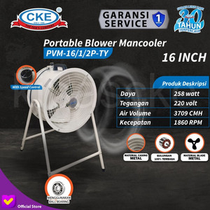 [EZM.0100161] Portable Blower mancooler 16 Inch Axial Drum Fan Mancooler 16" 1860RPM