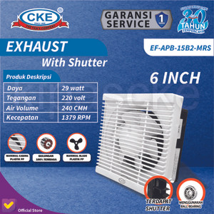 [EZM.0100165] Wall Exhaust Fan 6 Inch Kipas Angin Hexos Dinding Tembok Ventilasi 6"