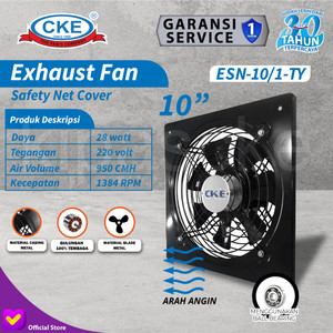 [EZM.0100175] Wall Exhaust Fan 10" Inch Kipas Exhaust Fan Dinding Industrial 10 Inch