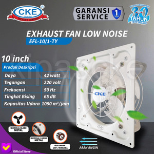 [EZM.0100193] Exhaust Fan Dinding Low Noise 10" Inch Kipas Hexos Industrial Fan