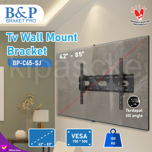 [EZM.0100209] Bracket Braket TV LCD 42 43 50 55 60 65 70 75 80 85 Inch Universal