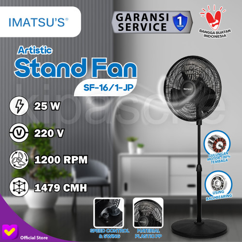[EZM.0100214] Stand Fan / Kipas Angin Tumpu / Kipas Angin Berdiri 16" Inch